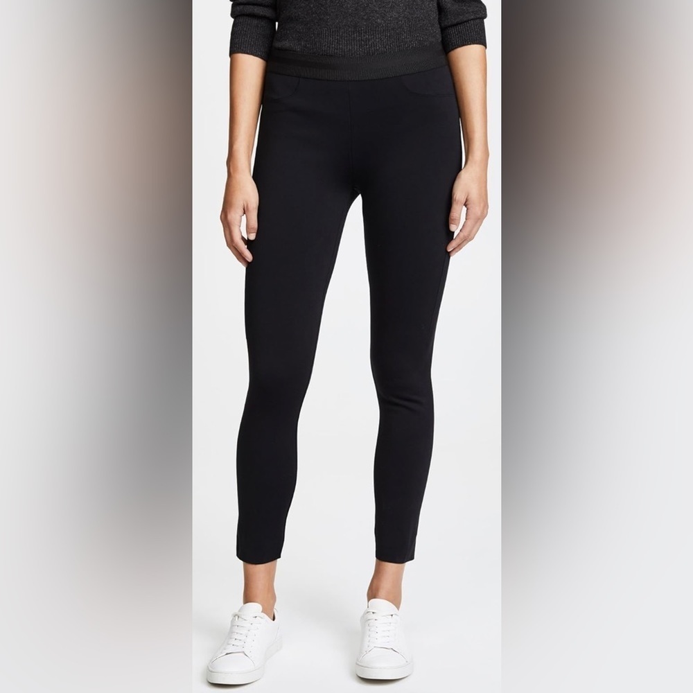 J Brand Jeans Black Neoprene Quinn Legging Cropped Ankle Pants Medium JW49WO1151